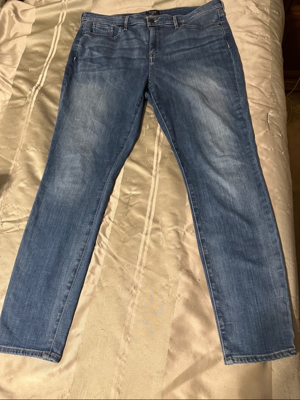 NYDJ Ami Skinny Blue Denim High-Rise Slim Jeans size 14